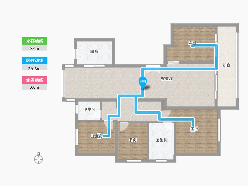 江苏省-盐城市-欧堡利亚紫宸-126.61-户型库-动静线