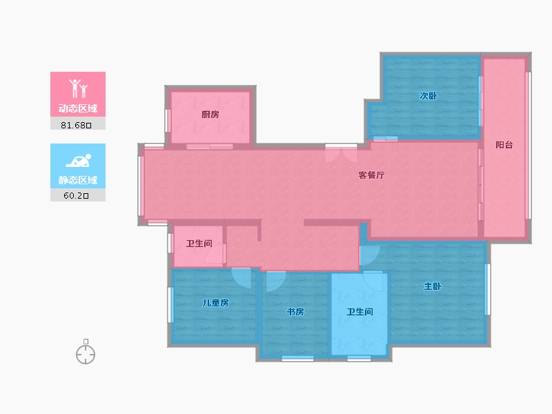 江苏省-盐城市-欧堡利亚紫宸-126.61-户型库-动静分区