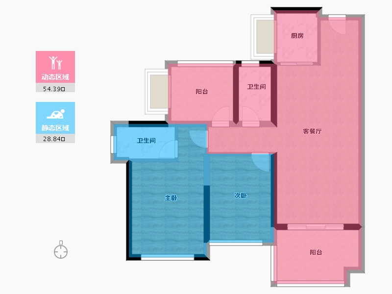 广东省-湛江市-城发润璟湾-73.60-户型库-动静分区