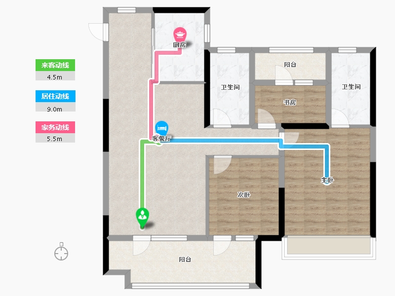 山东省-青岛市-青铁·芳华地-107.99-户型库-动静线