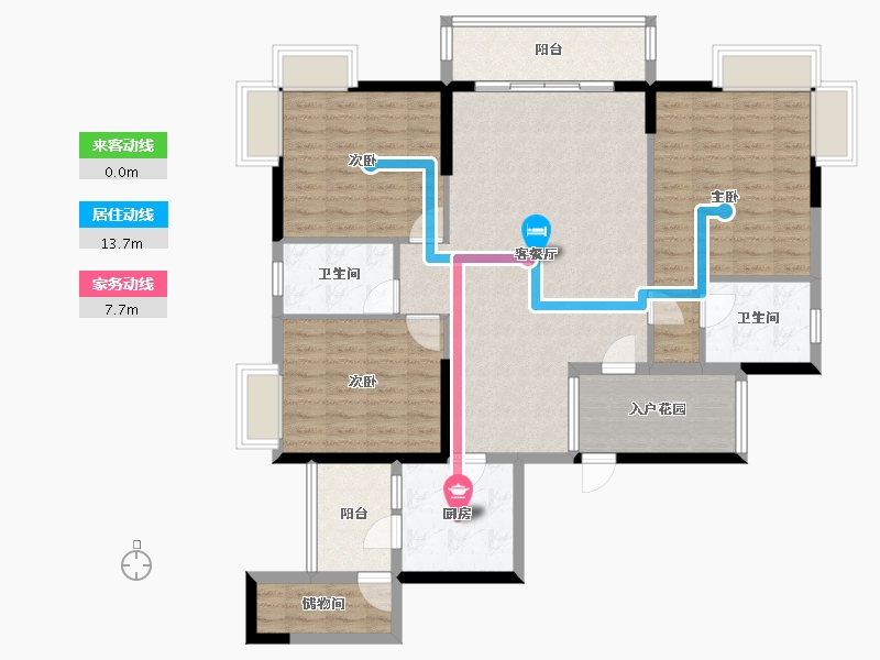 四川省-成都市-润弘丽都-118.08-户型库-动静线