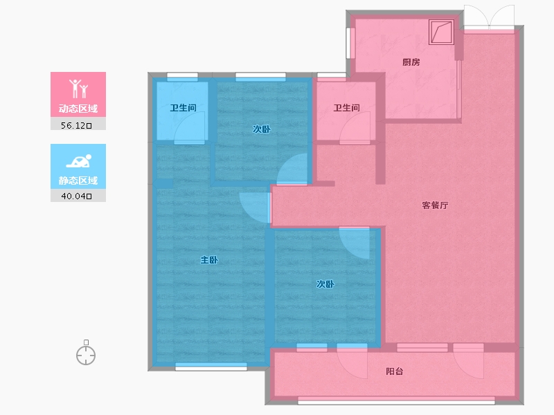 山东省-德州市-锦岸风华-84.80-户型库-动静分区