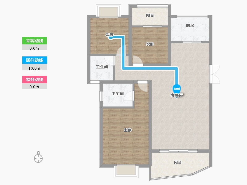 湖南省-长沙市-湘水一城-112.80-户型库-动静线