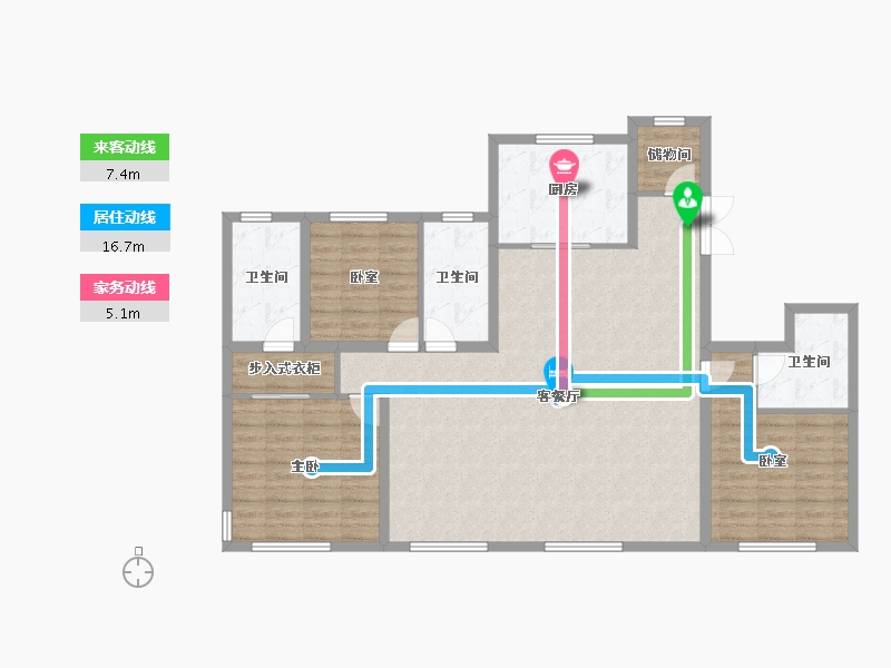 辽宁省-大连市-铁龙·连兴里-124.41-户型库-动静线