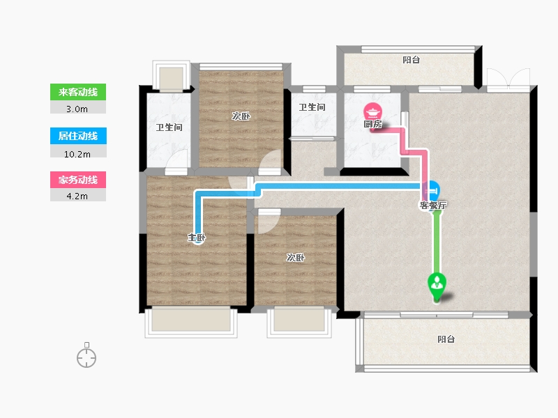 湖南省-长沙市-中铁置业诺德府-104.00-户型库-动静线