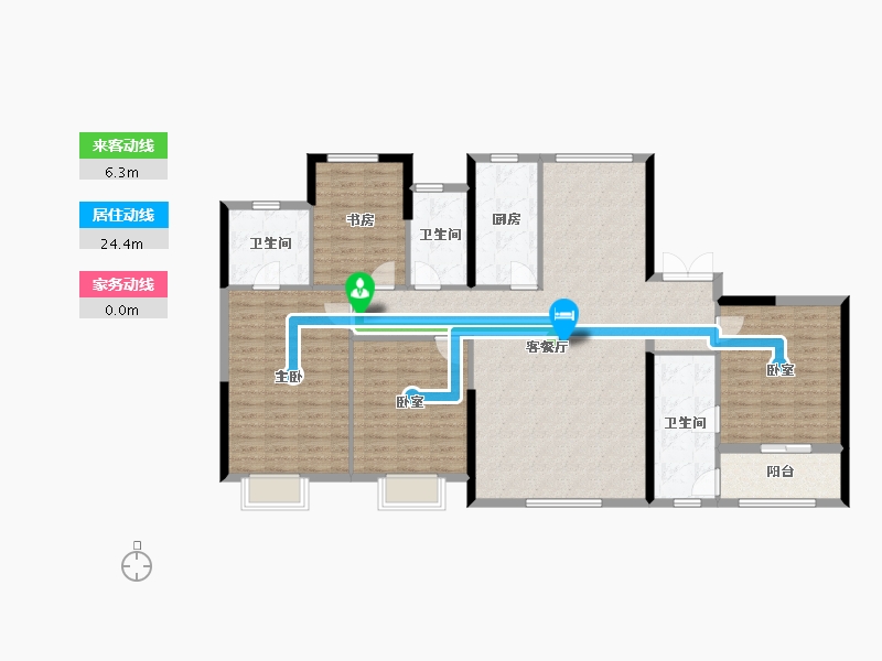 浙江省-嘉兴市-乾樾名邸-138.58-户型库-动静线