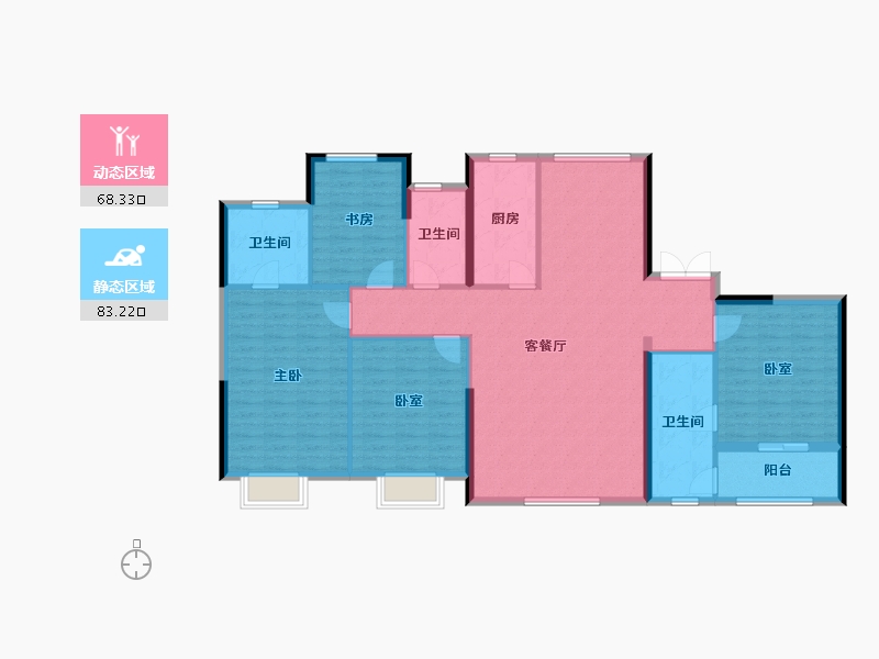 浙江省-嘉兴市-乾樾名邸-138.58-户型库-动静分区