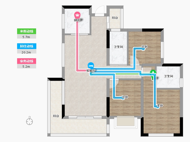 四川省-成都市-东湖金座-86.20-户型库-动静线