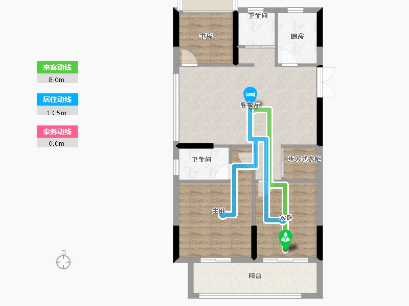 浙江省-绍兴市-钱门江南府-78.40-户型库-动静线