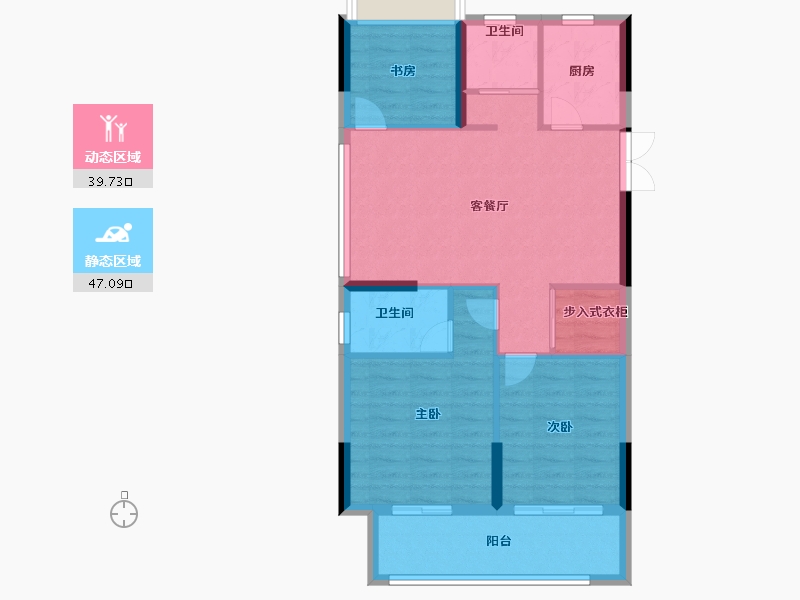 浙江省-绍兴市-钱门江南府-78.40-户型库-动静分区