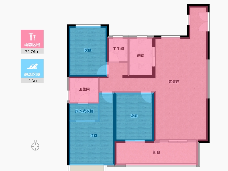 山西省-忻州市-荣盛华府-107.00-户型库-动静分区