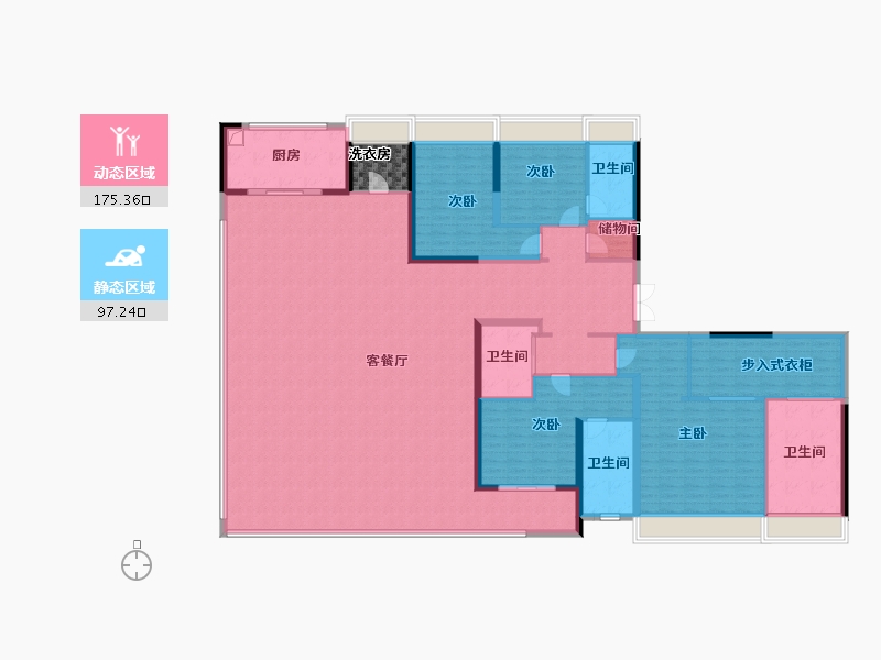 江苏省-南京市-绿城华发·金陵月华-256.00-户型库-动静分区