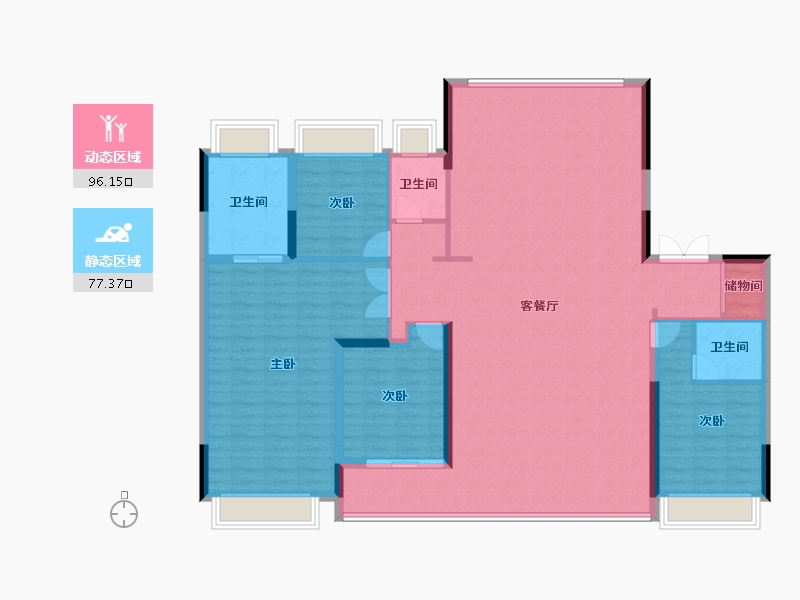 安徽省-合肥市-高速壹品-160.00-户型库-动静分区