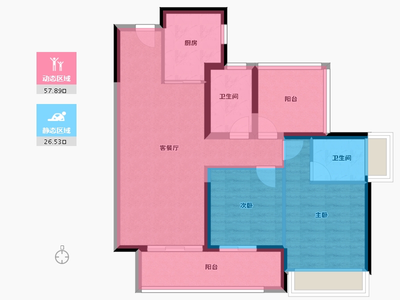 广东省-肇庆市-保利时光印象-75.00-户型库-动静分区