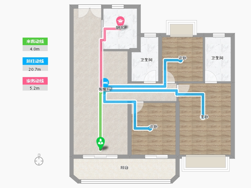 湖北省-武汉市-香港置地·金地·峯璟-94.24-户型库-动静线