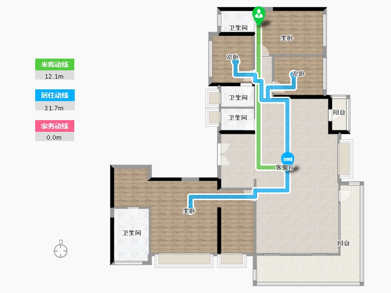 广东省-佛山市-保利湖映琅悦-206.40-户型库-动静线