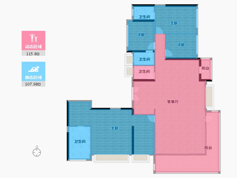 广东省-佛山市-保利湖映琅悦-206.40-户型库-动静分区