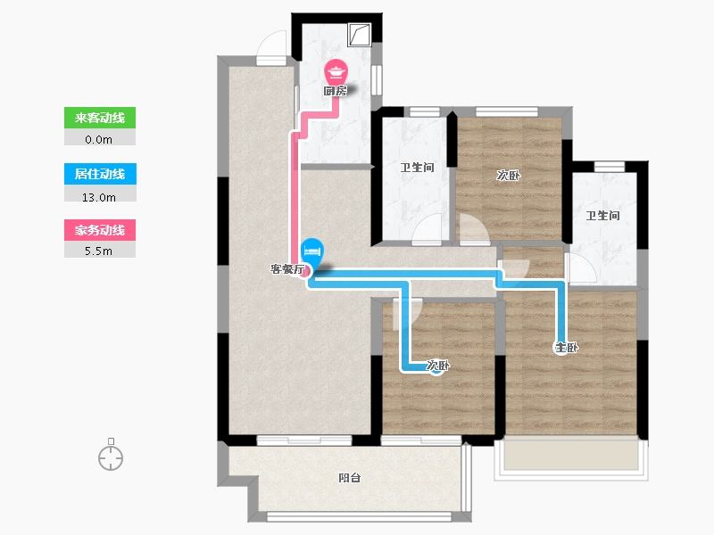 江苏省-盐城市-樾熹和颂-84.00-户型库-动静线