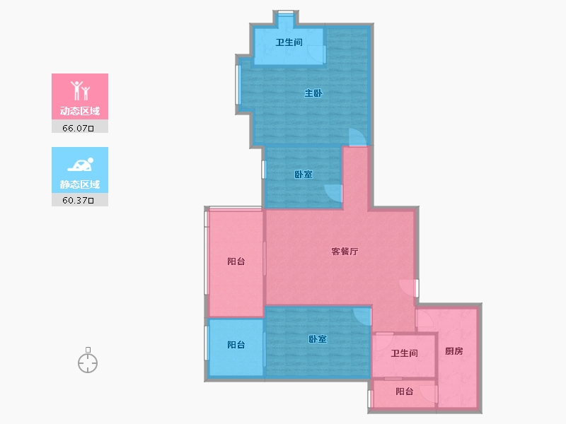 广东省-佛山市-佛山奥园-106.42-户型库-动静分区