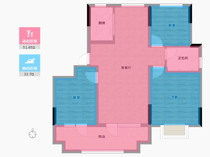 山东省-济宁市-瑞马天悦-88.00-户型库-动静分区