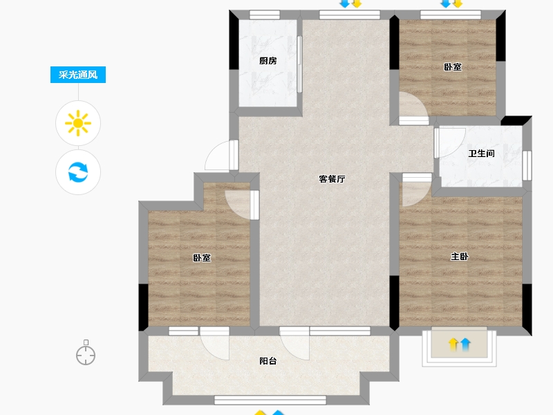 山东省-济宁市-瑞马天悦-88.00-户型库-采光通风