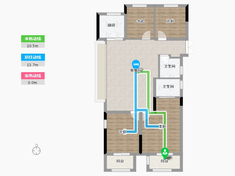 浙江省-湖州市-青荟里-94.91-户型库-动静线