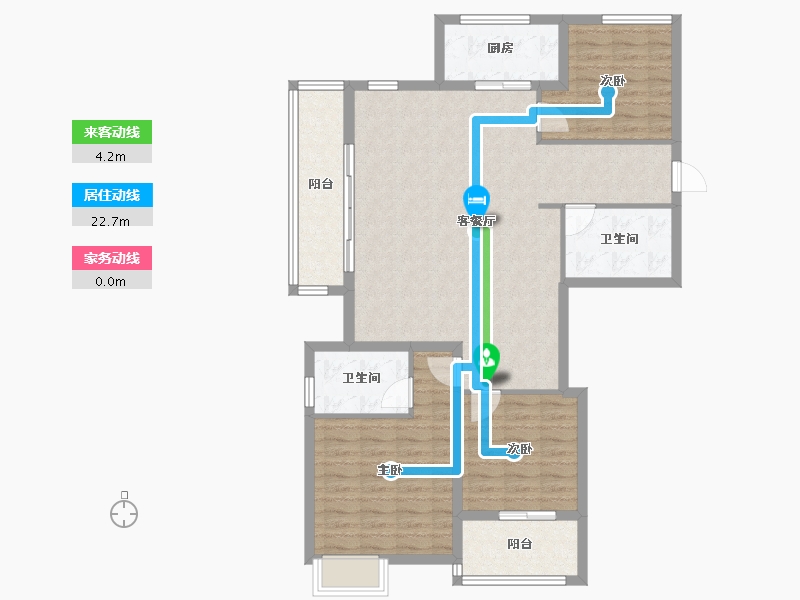 浙江省-金华市-东茂华府-126.00-户型库-动静线