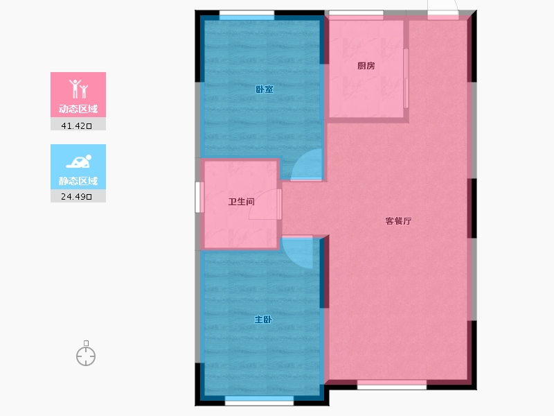 吉林省-长春市-万盛书院-59.44-户型库-动静分区