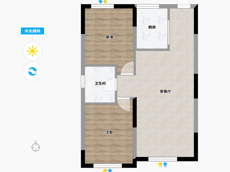 吉林省-长春市-万盛书院-59.44-户型库-采光通风