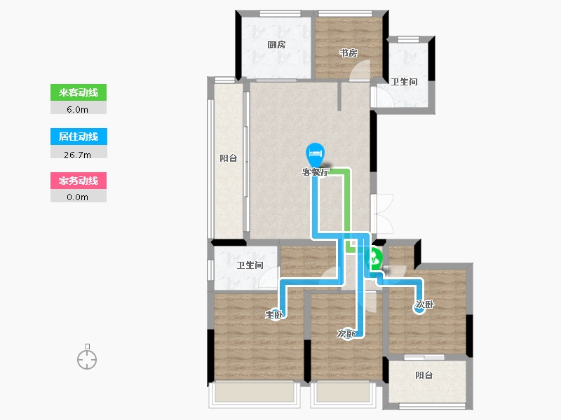 浙江省-绍兴市-钱门江南府-101.60-户型库-动静线