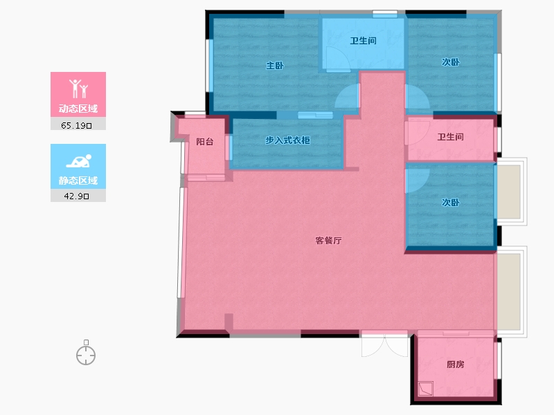 福建省-漳州市-远晟云城-93.48-户型库-动静分区