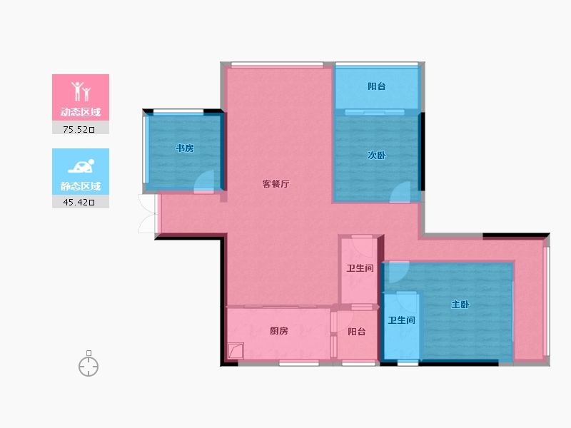 贵州省-贵阳市-中铁尚和锦城-108.94-户型库-动静分区