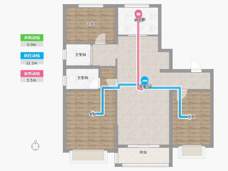 甘肃省-嘉峪关市-森林公园·壹号苑-102.58-户型库-动静线