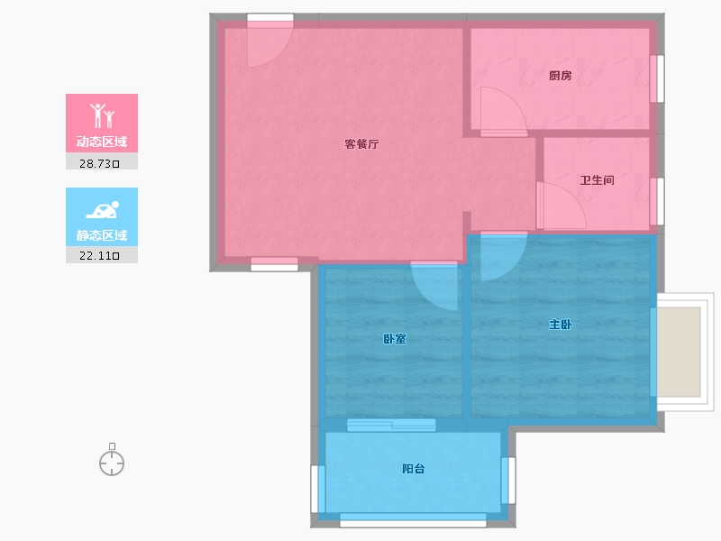 湖北省-黄冈市-西城国际花园-47.98-户型库-动静分区