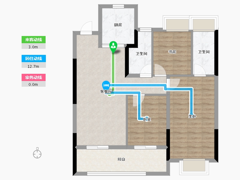 浙江省-杭州市-星创城映月璟园-84.26-户型库-动静线