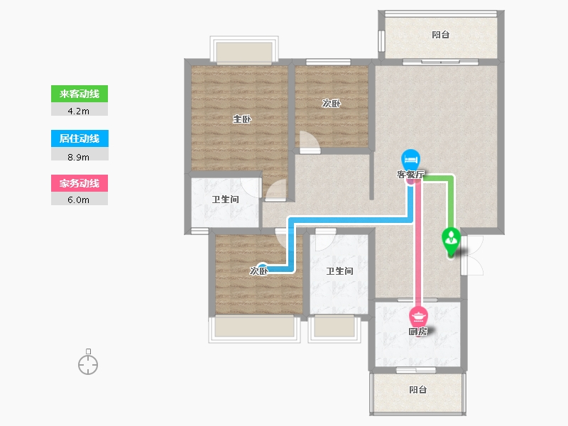 四川省-成都市-和韵美联墅-113.57-户型库-动静线