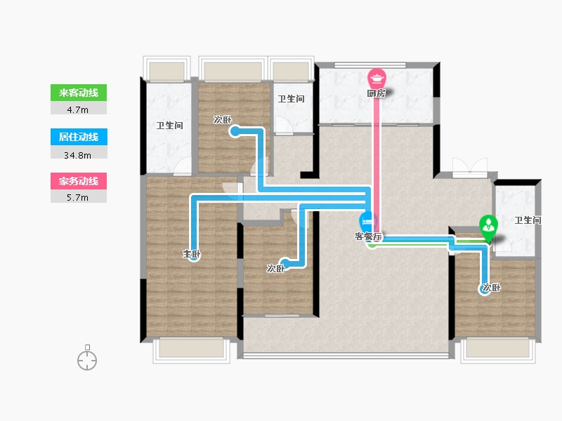 安徽省-合肥市-高速壹品-148.17-户型库-动静线