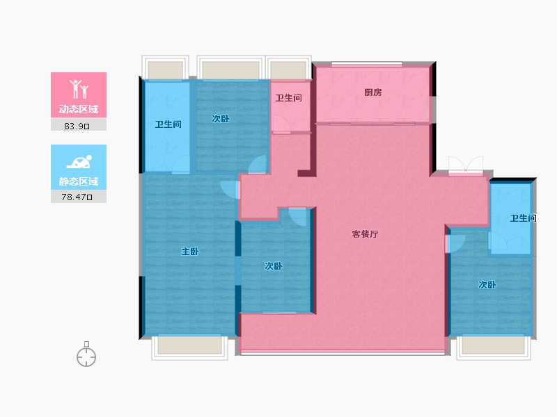 安徽省-合肥市-高速壹品-148.17-户型库-动静分区