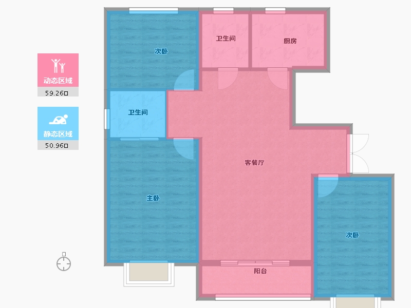 甘肃省-嘉峪关市-森林公园·壹号苑-100.00-户型库-动静分区