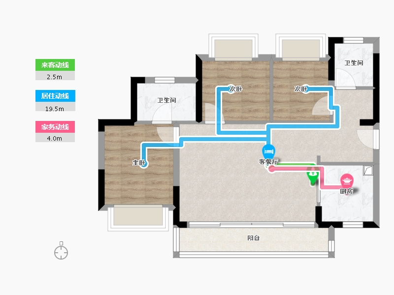 四川省-成都市-高投天悦锦萃-66.74-户型库-动静线