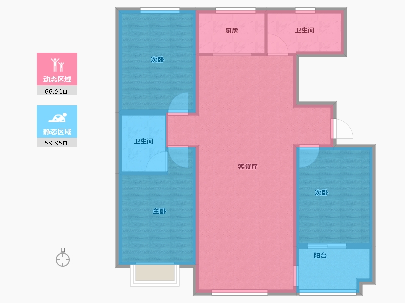 河北省-邯郸市-东城金樾府-115.00-户型库-动静分区