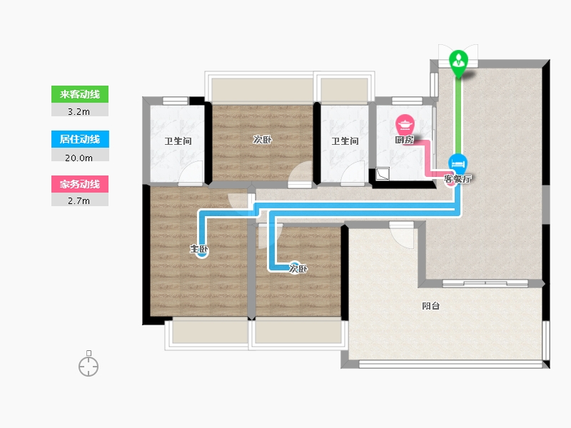 湖南省-长沙市-润和悦山府-93.67-户型库-动静线