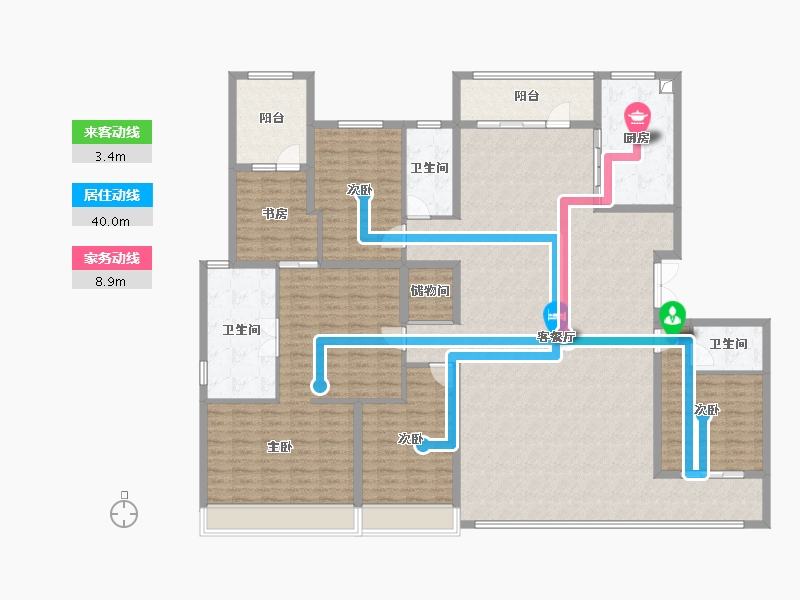 山东省-潍坊市-中海·天钻-218.85-户型库-动静线