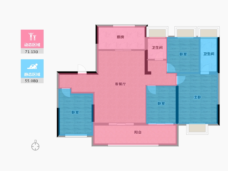 江苏省-南通市-臻如府-114.24-户型库-动静分区