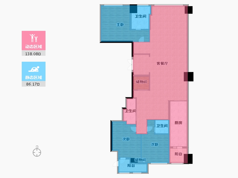 四川省-成都市-交子金融广场-203.63-户型库-动静分区