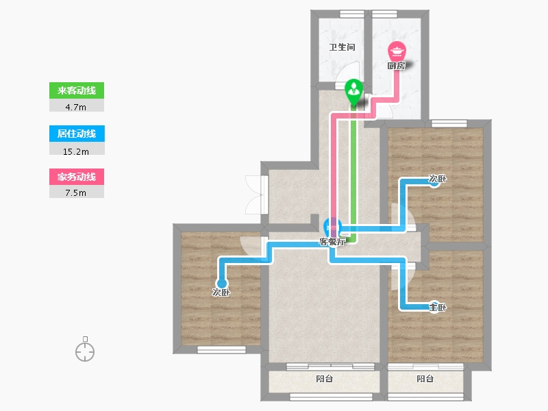 河北省-保定市-龙腾一品-72.08-户型库-动静线