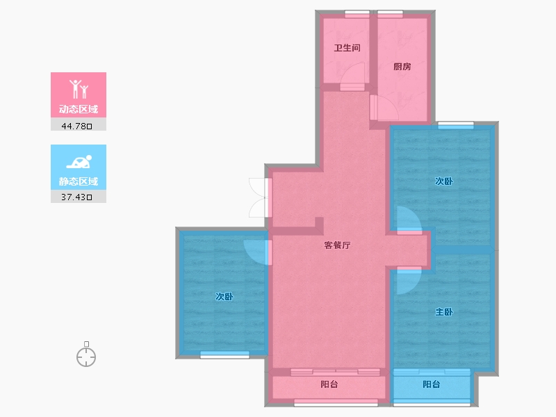 河北省-保定市-龙腾一品-72.08-户型库-动静分区