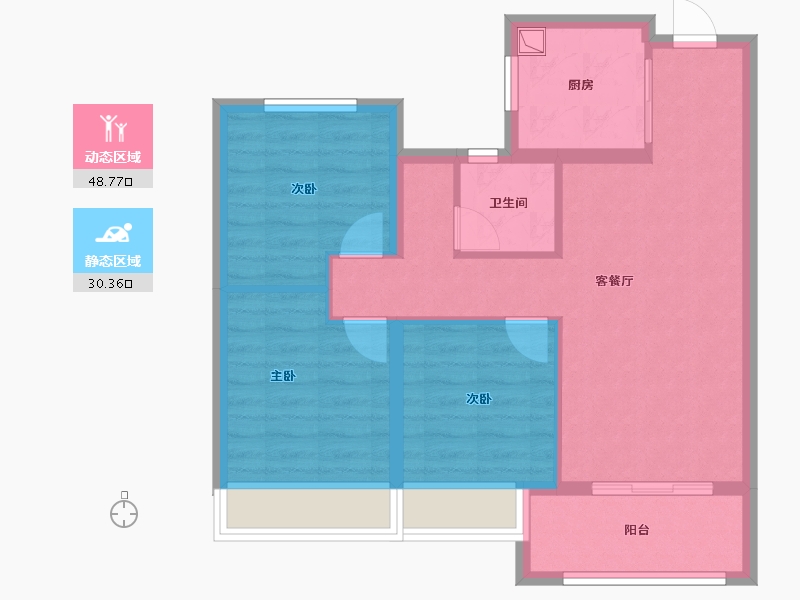 江苏省-常州市-滨江悦享城-70.37-户型库-动静分区