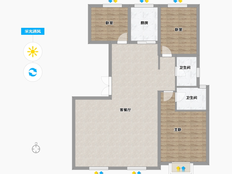 河北省-秦皇岛市-德熙瑞府-114.40-户型库-采光通风