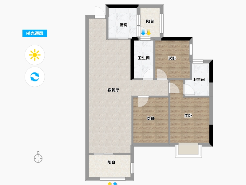 广西壮族自治区-贺州市-远东江滨华府-88.00-户型库-采光通风